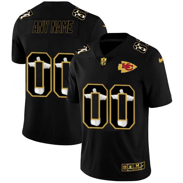 Men's Kansas City Chiefs ACTIVE PLAYER Custom 2020 Black Jesus Faith Edition Limited Stitched Jersey